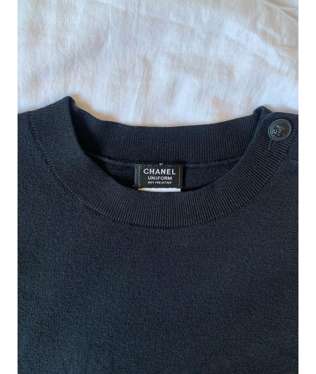 CHANEL Черный шерстяной джемпер / свитер, фото 3