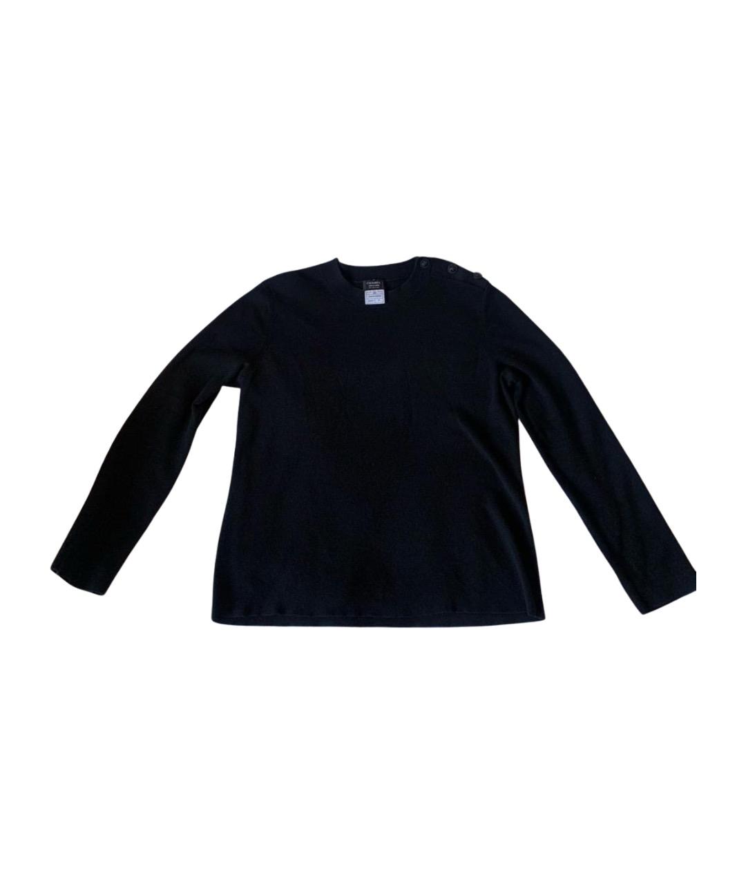 CHANEL Черный шерстяной джемпер / свитер, фото 1