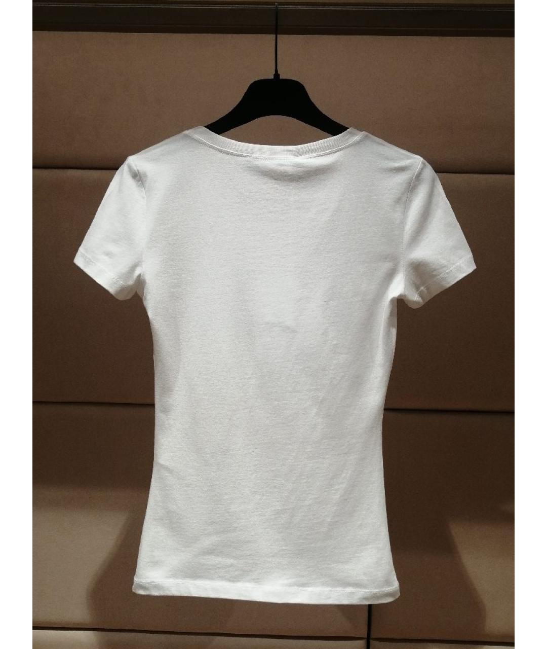 LOVE MOSCHINO Белая хлопковая футболка, фото 2