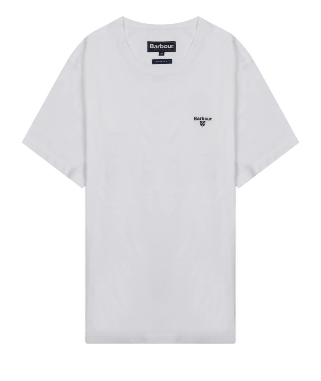 BARBOUR Белая хлопковая футболка, фото 1