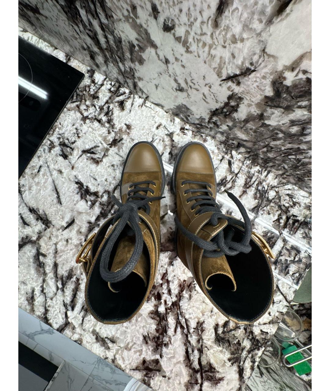 BALMAIN Коричневые замшевые ботинки, фото 3