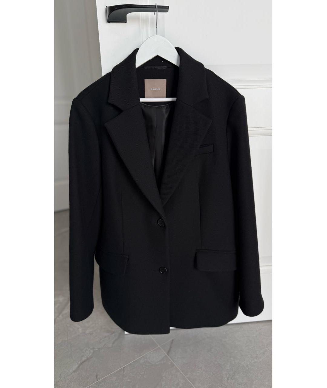 12 STOREEZ Черный шерстяной жакет/пиджак, фото 9
