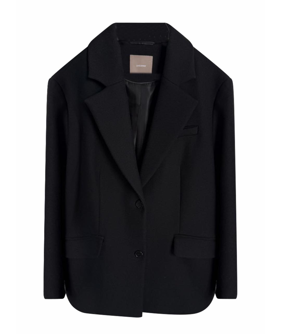 12 STOREEZ Черный шерстяной жакет/пиджак, фото 1