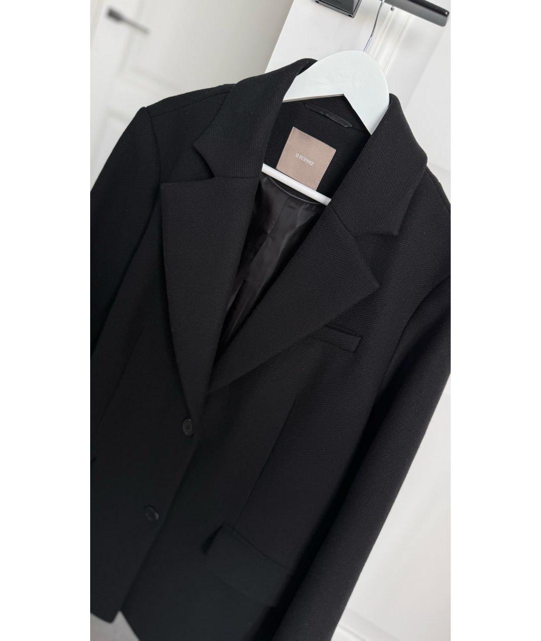 12 STOREEZ Черный шерстяной жакет/пиджак, фото 2