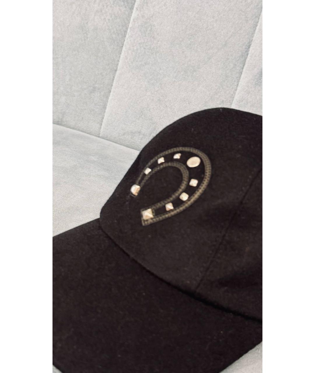 HERMES Черная хлопковая кепка, фото 3