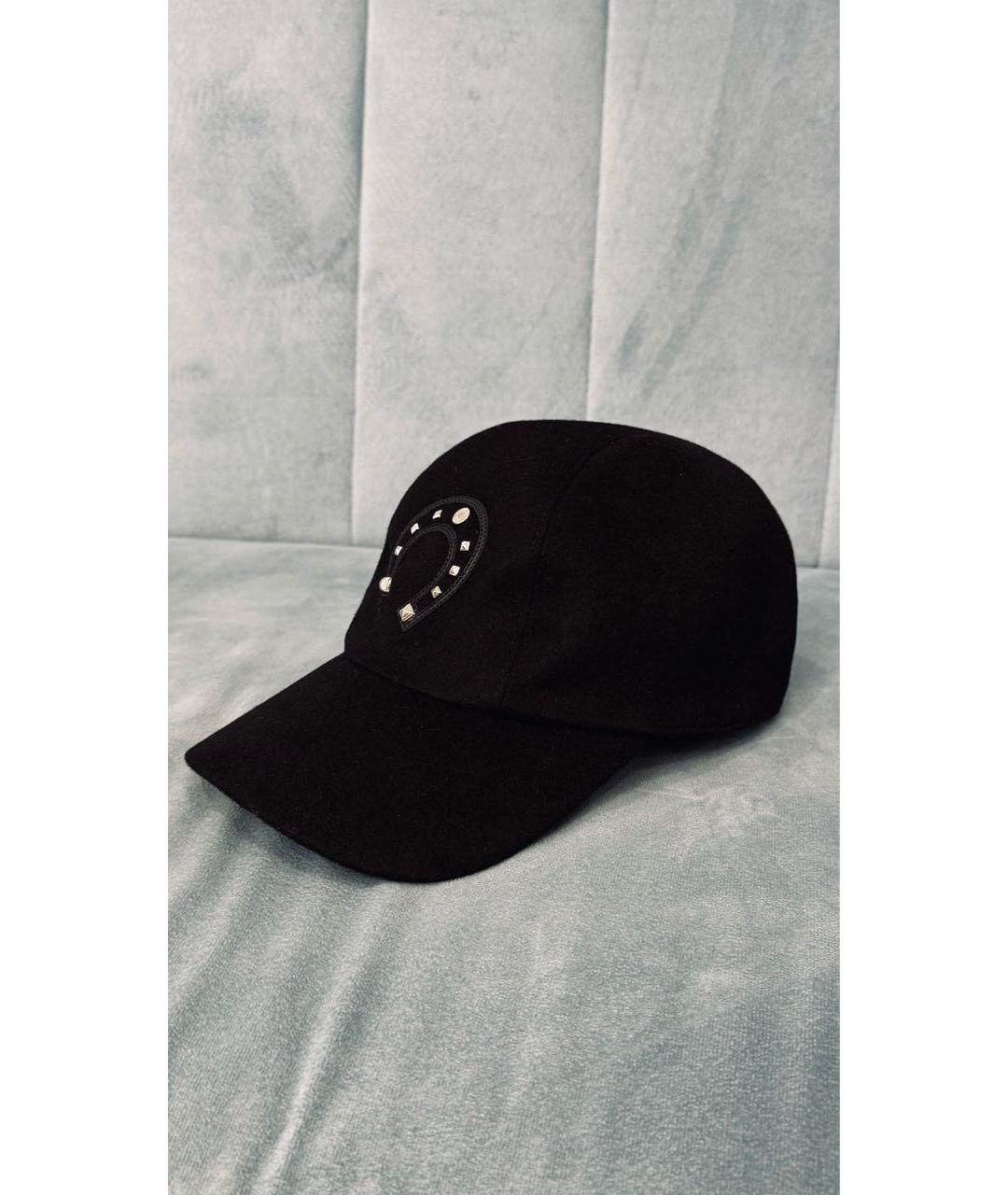 HERMES Черная хлопковая кепка, фото 2