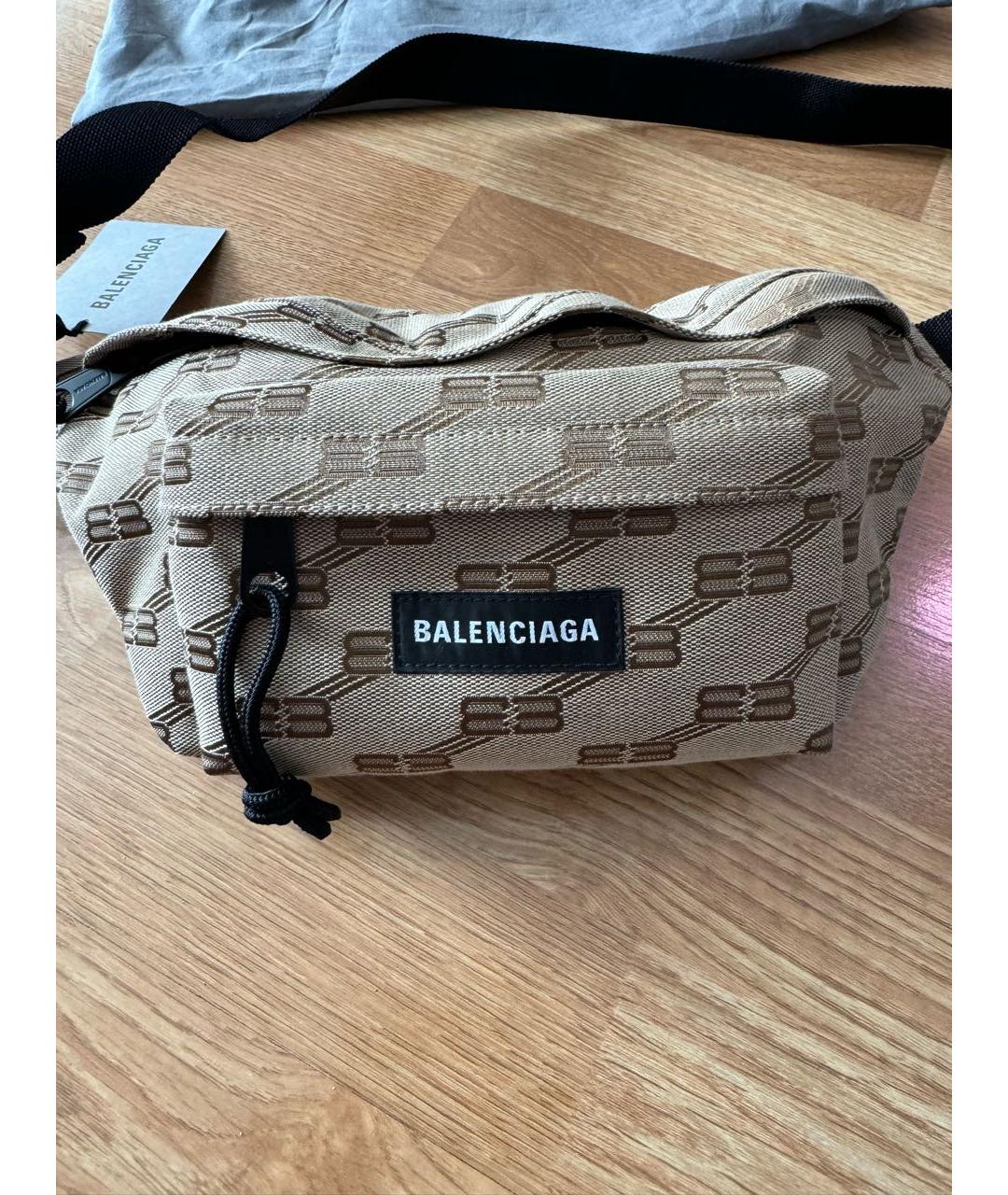 BALENCIAGA Бежевая поясная сумка, фото 5