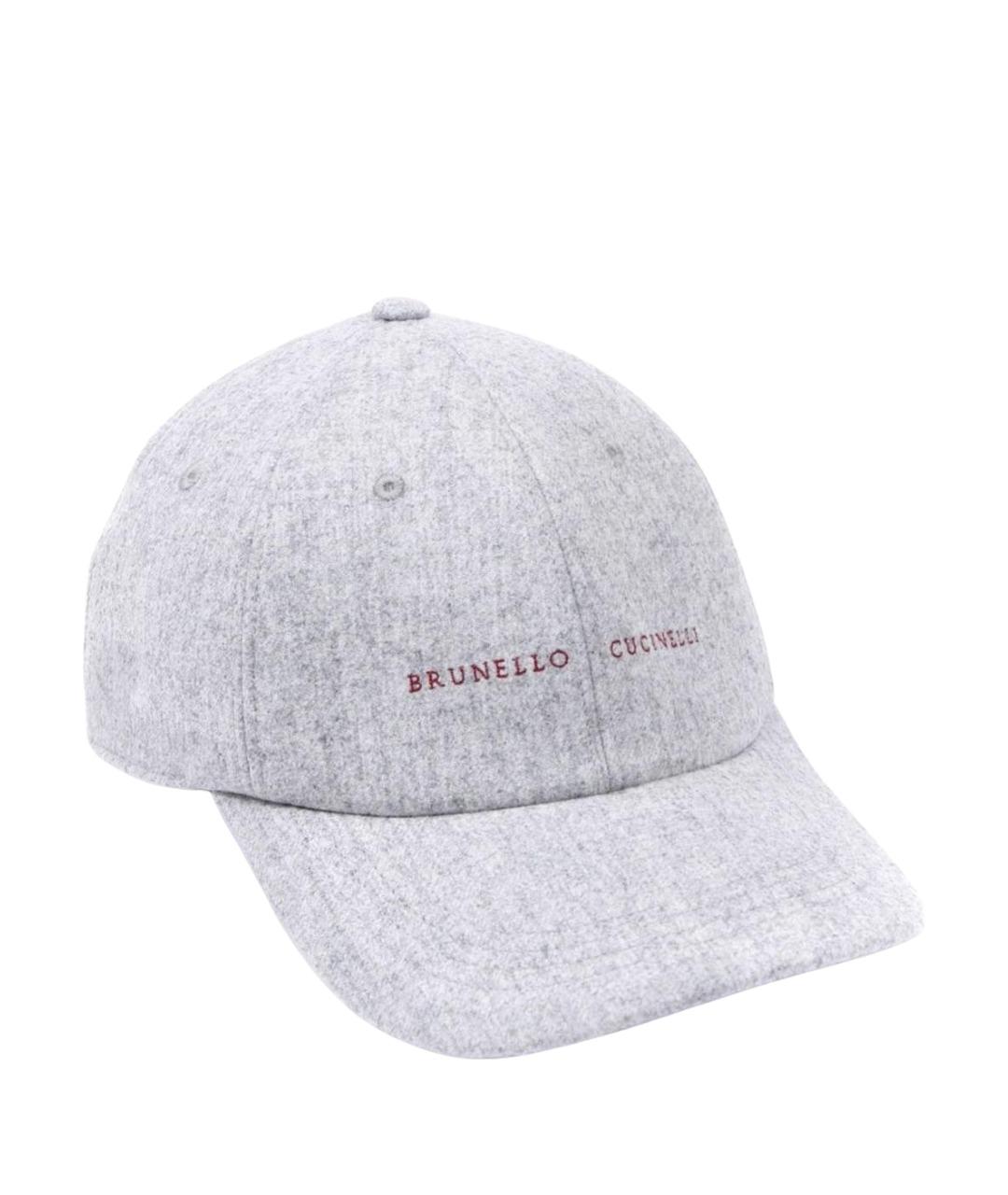 BRUNELLO CUCINELLI Серая кашемировая кепка, фото 1