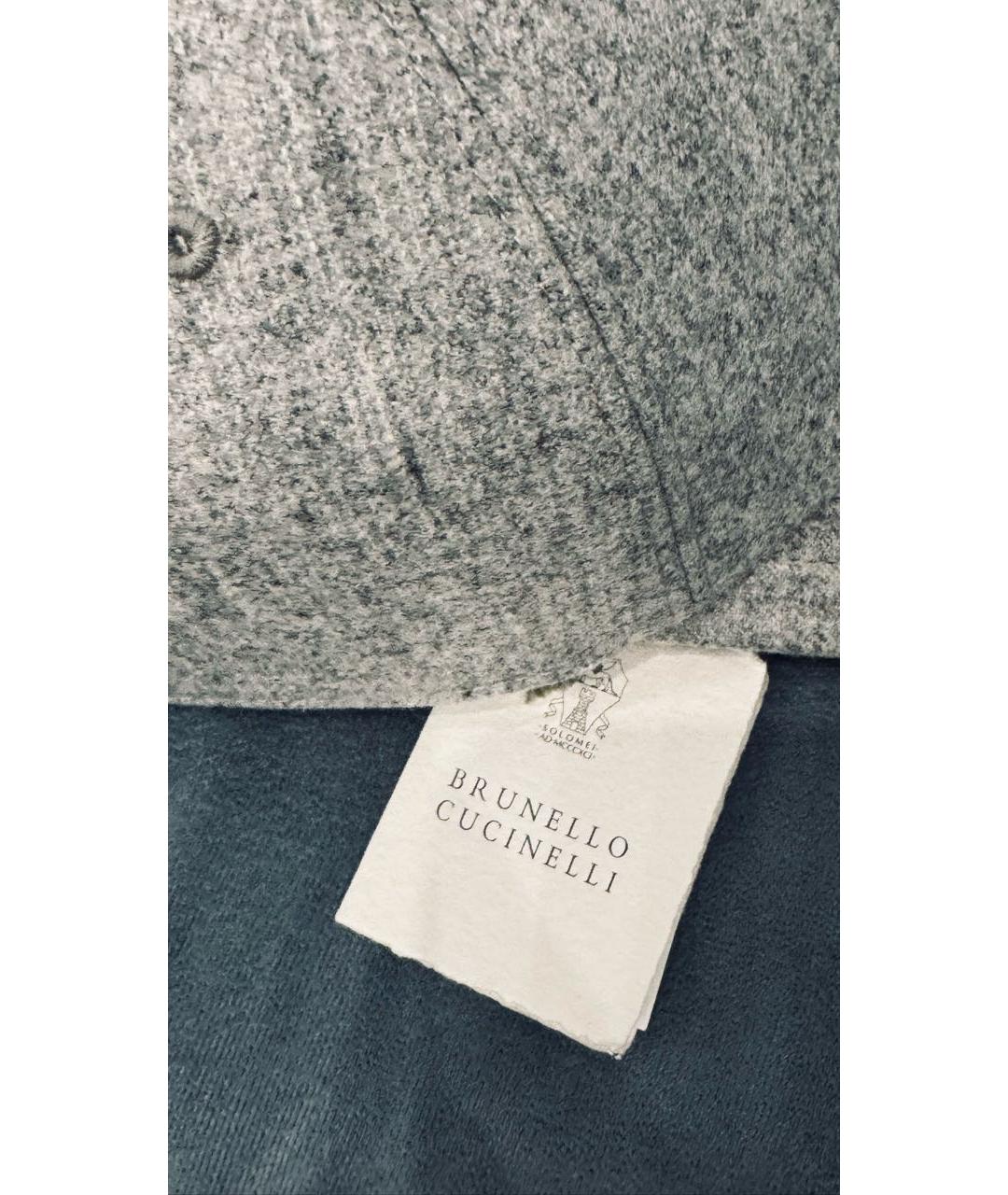 BRUNELLO CUCINELLI Серая кашемировая кепка, фото 5