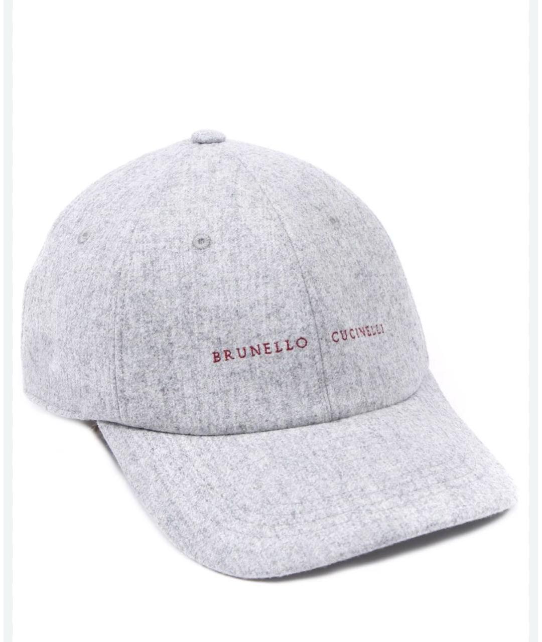BRUNELLO CUCINELLI Серая кашемировая кепка, фото 7