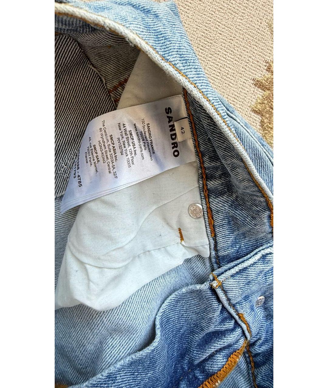 SANDRO Хлопковые джинсы слим, фото 4