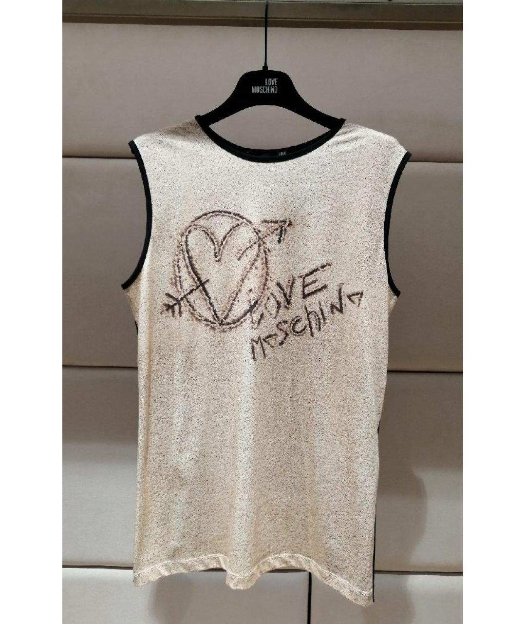 LOVE MOSCHINO Мульти хлопковая майка, фото 3