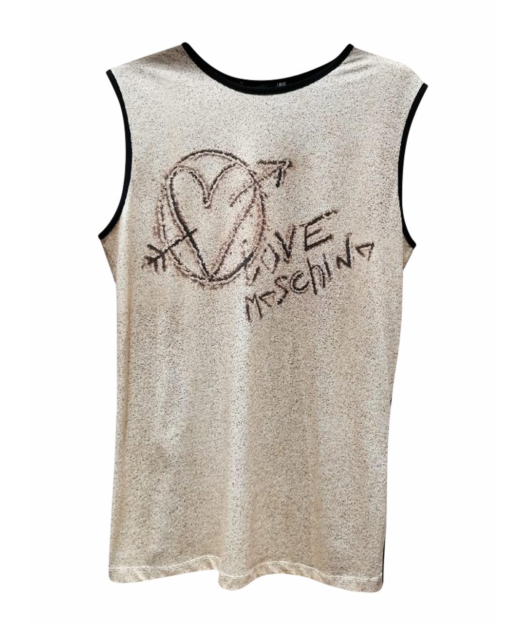 LOVE MOSCHINO Мульти хлопковая майка, фото 1