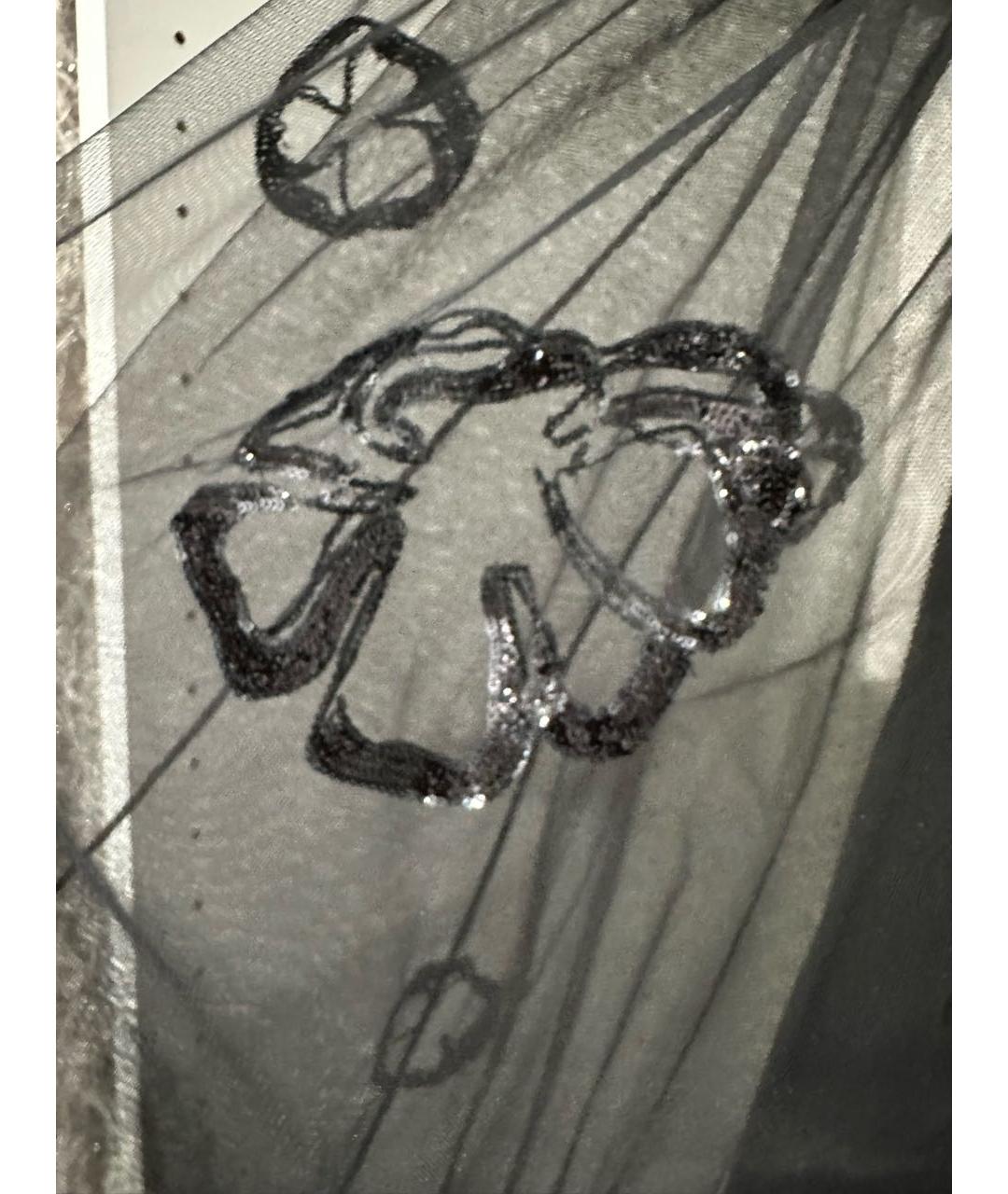 BRUNELLO CUCINELLI Черная сетчатая юбка миди, фото 4