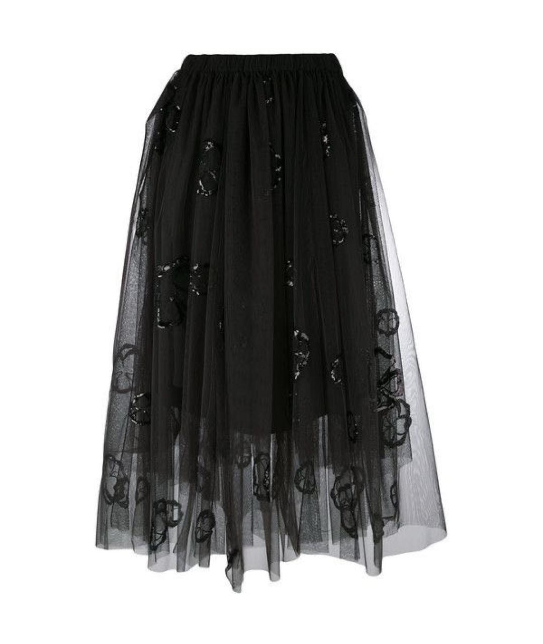 BRUNELLO CUCINELLI Черная сетчатая юбка миди, фото 1