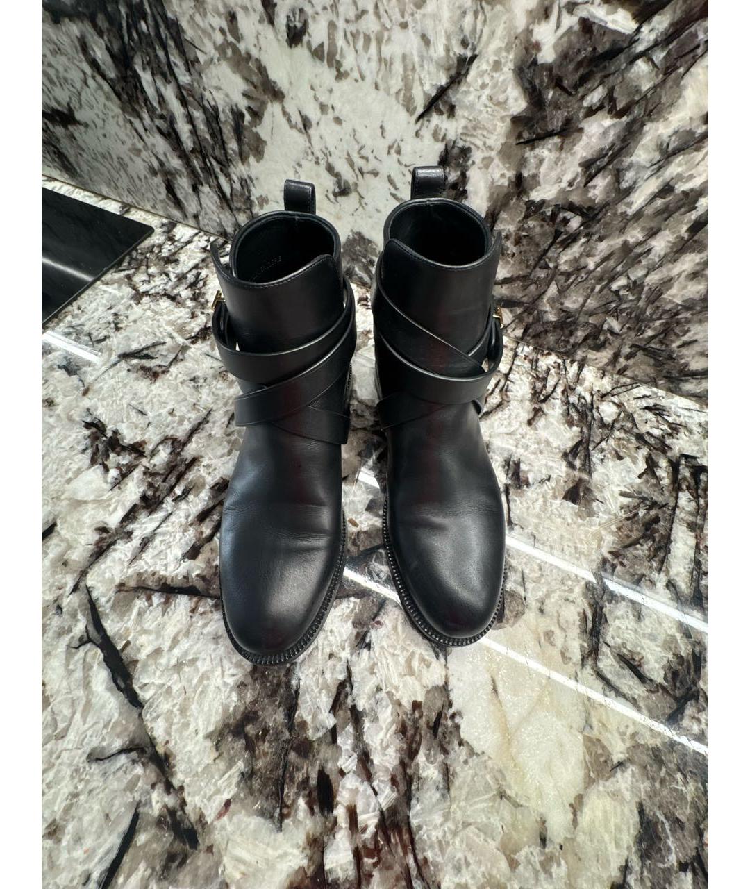 BURBERRY Черные кожаные полусапоги, фото 2