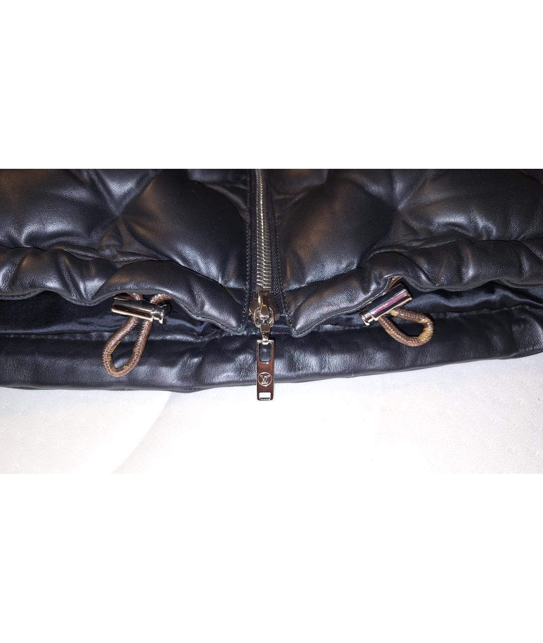 LOUIS VUITTON Черный кожаный пуховик, фото 9