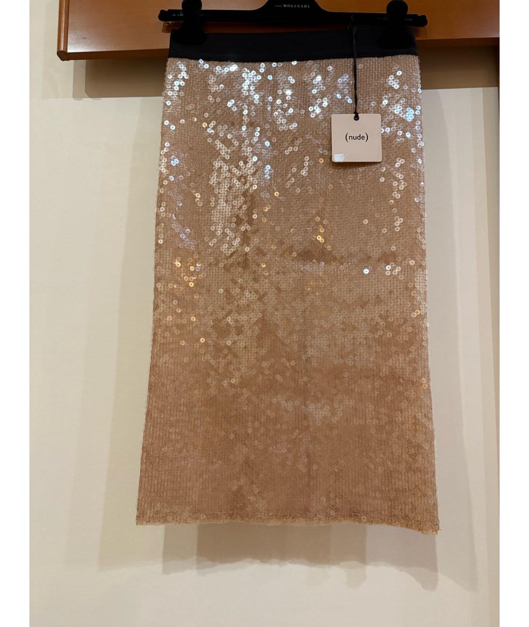 NUDE Розовая полиамидовая юбка миди, фото 7