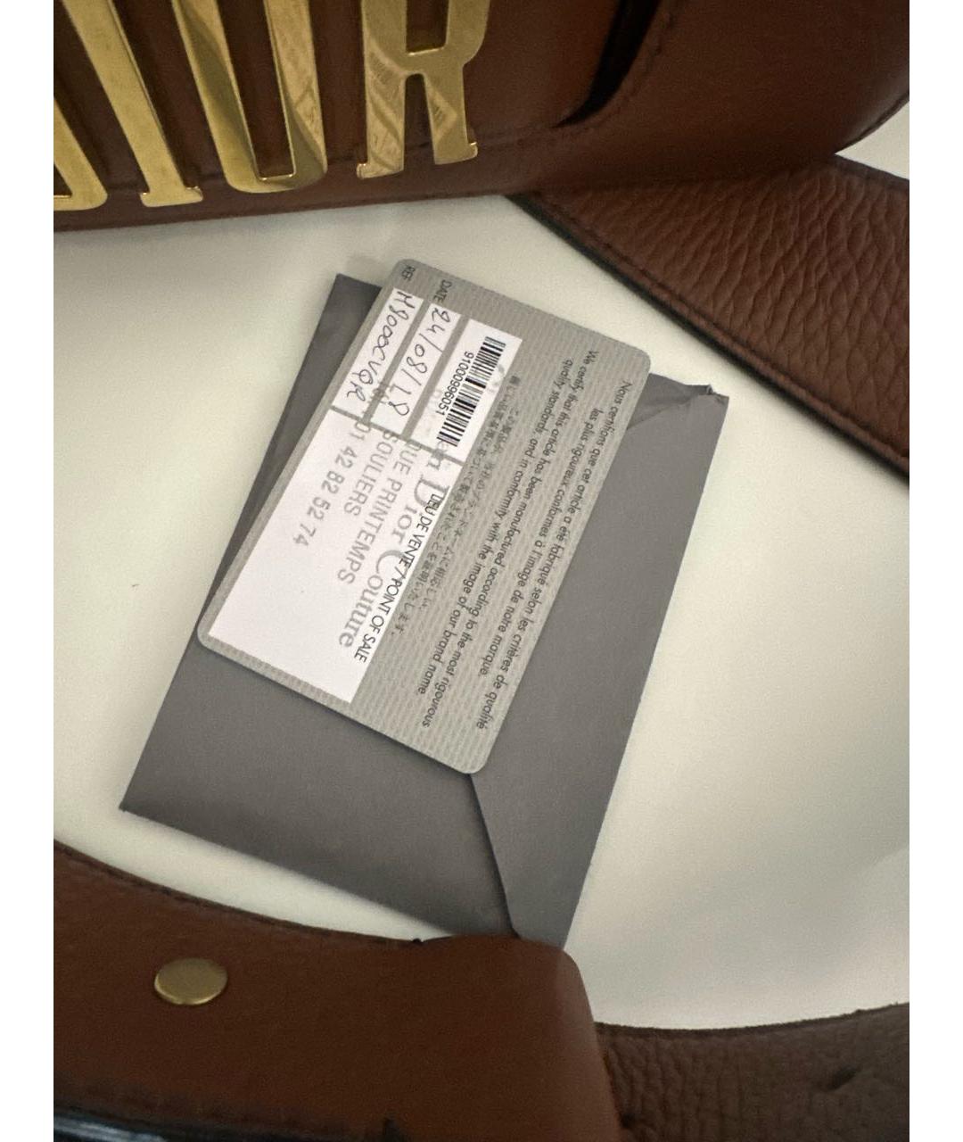 CHRISTIAN DIOR Коричневая кожаная сумка через плечо, фото 8