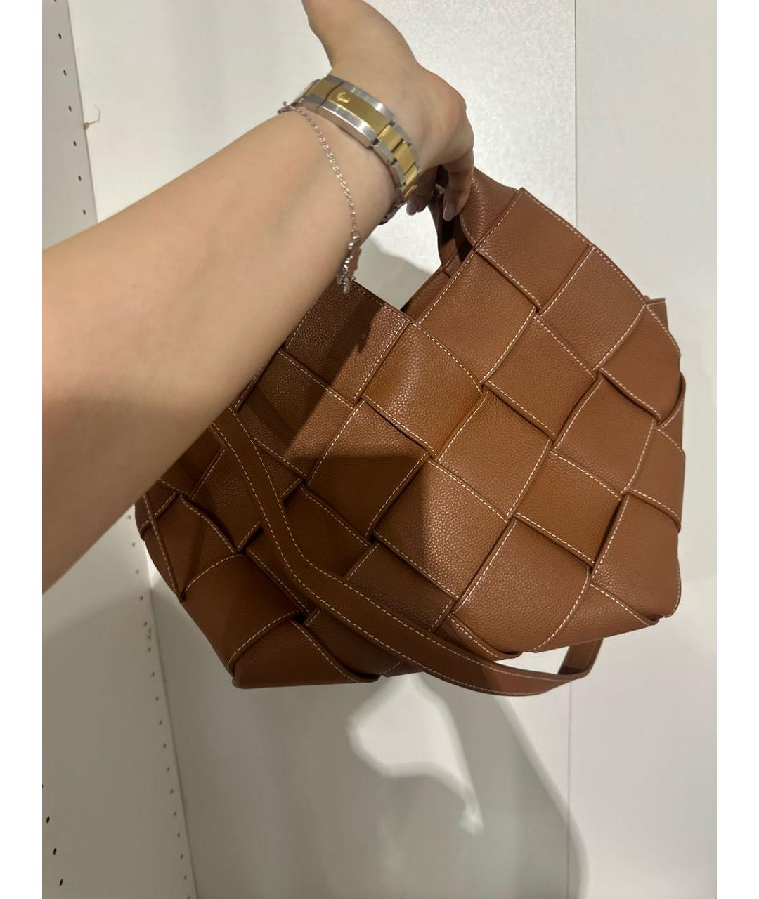 LOEWE Коричневая кожаная сумка тоут, фото 3