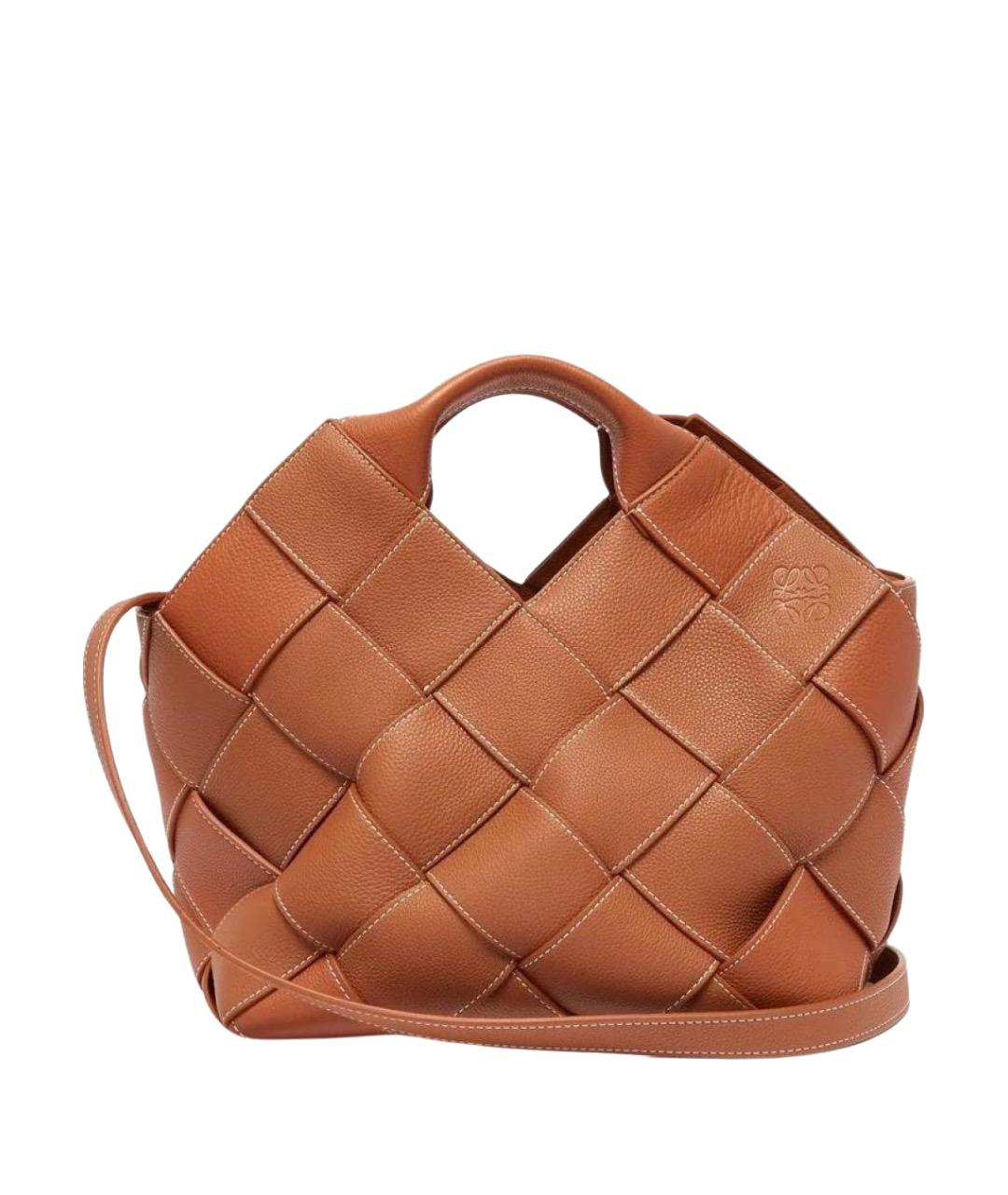 LOEWE Коричневая кожаная сумка тоут, фото 1