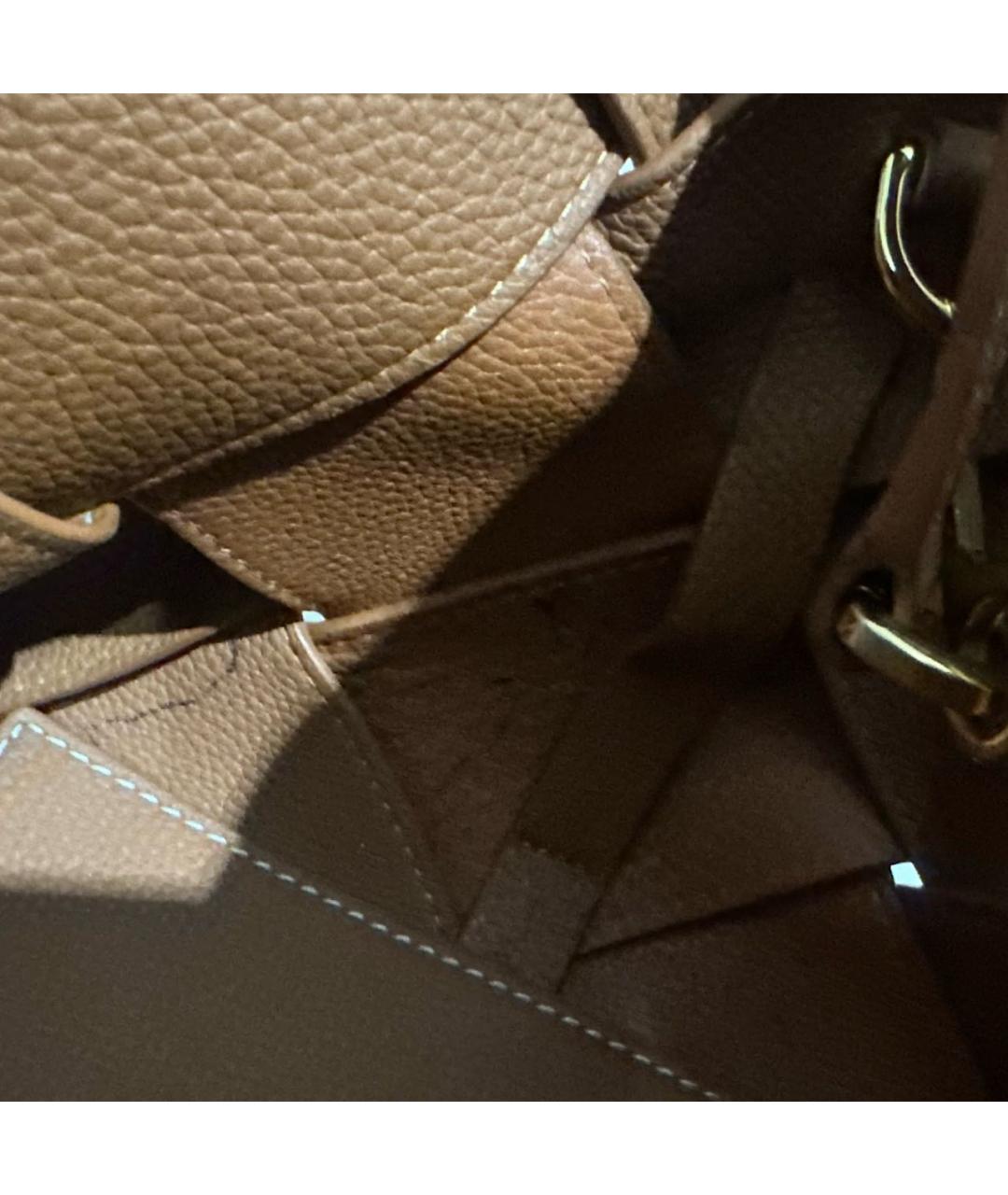 LOEWE Коричневая кожаная сумка тоут, фото 6