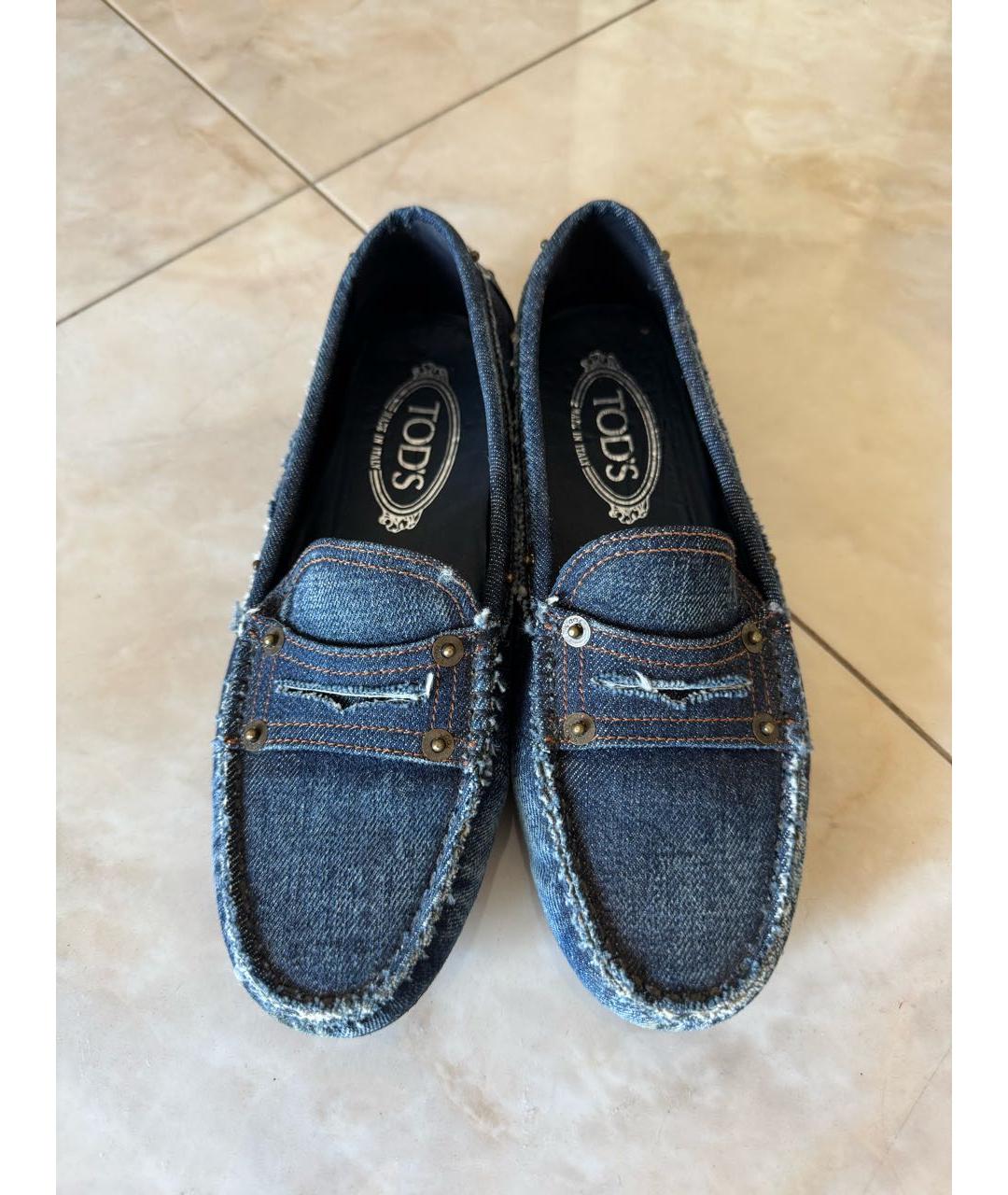 TOD'S Синие мокасины, фото 2
