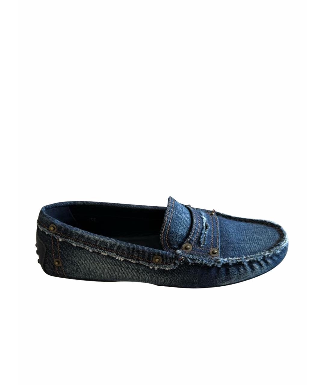 TOD'S Синие мокасины, фото 1