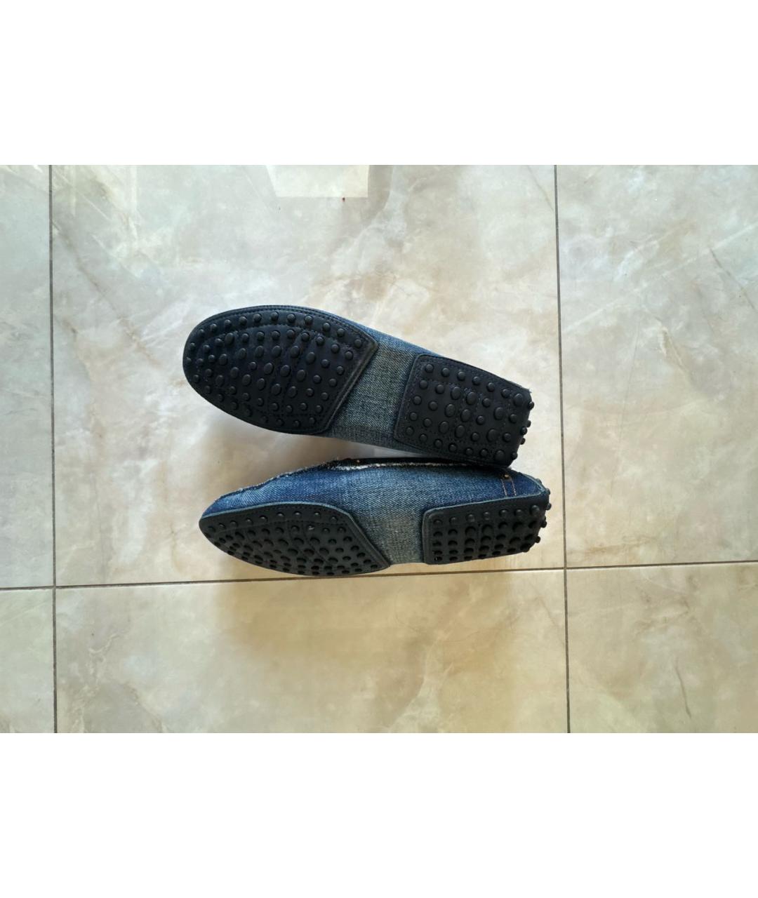 TOD'S Синие мокасины, фото 5