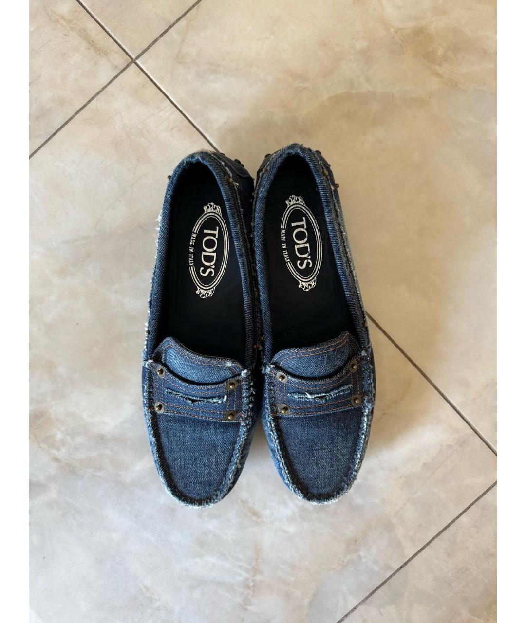 TOD'S Синие мокасины, фото 3