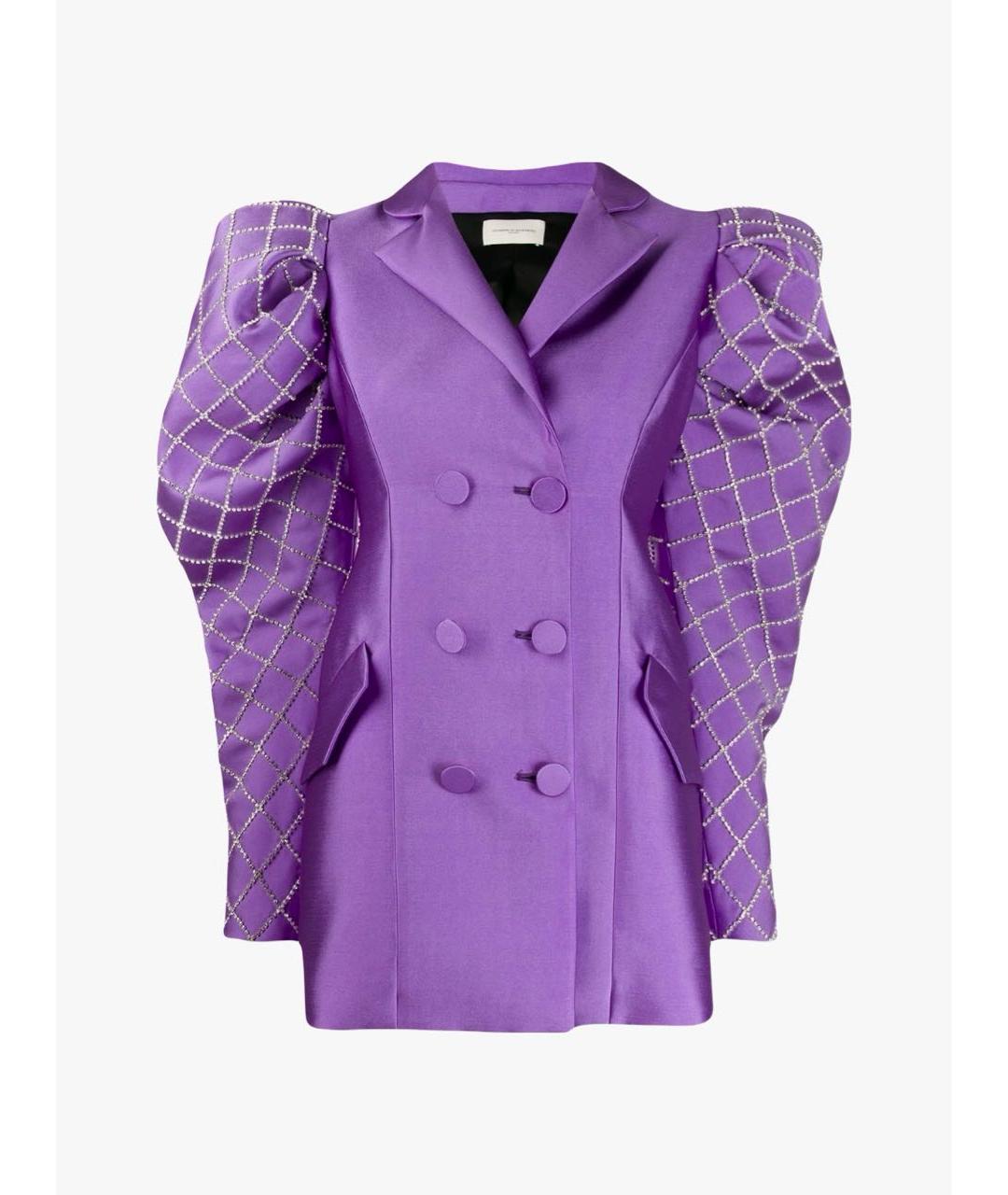 GIUSEPPE DI MORABITO Фиолетовое полиэстеровое коктейльное платье, фото 6