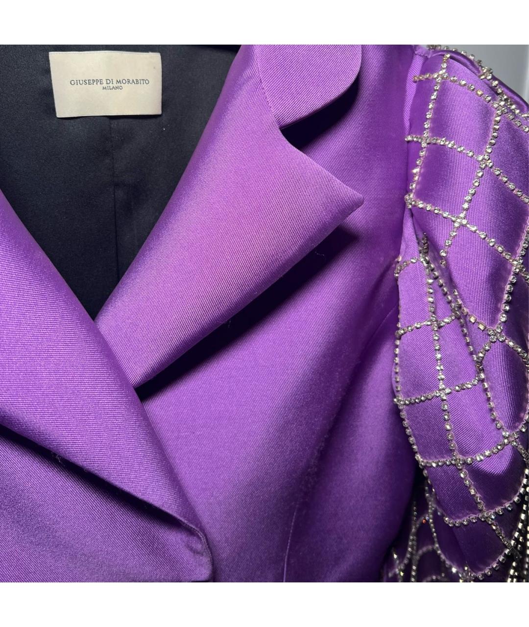 GIUSEPPE DI MORABITO Фиолетовое полиэстеровое коктейльное платье, фото 2