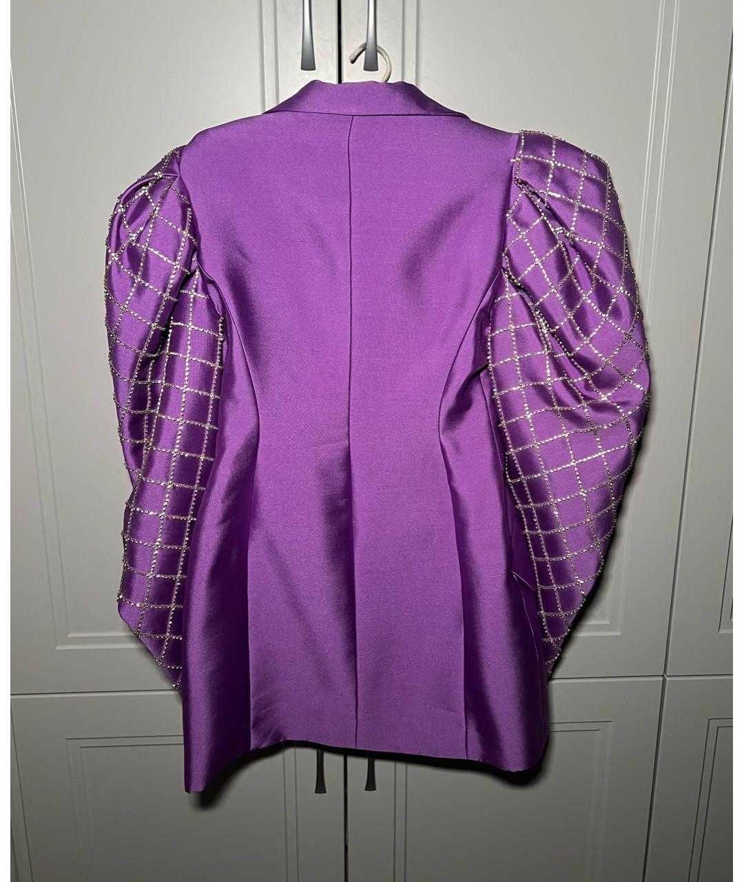 GIUSEPPE DI MORABITO Фиолетовое полиэстеровое коктейльное платье, фото 3