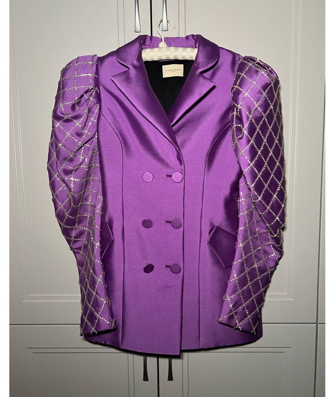 GIUSEPPE DI MORABITO Фиолетовое полиэстеровое коктейльное платье, фото 5