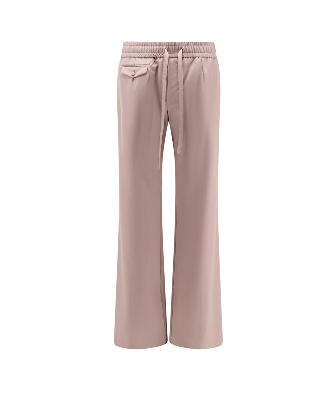 DOLCE&GABBANA Бежевые шерстяные повседневные брюки, фото 1