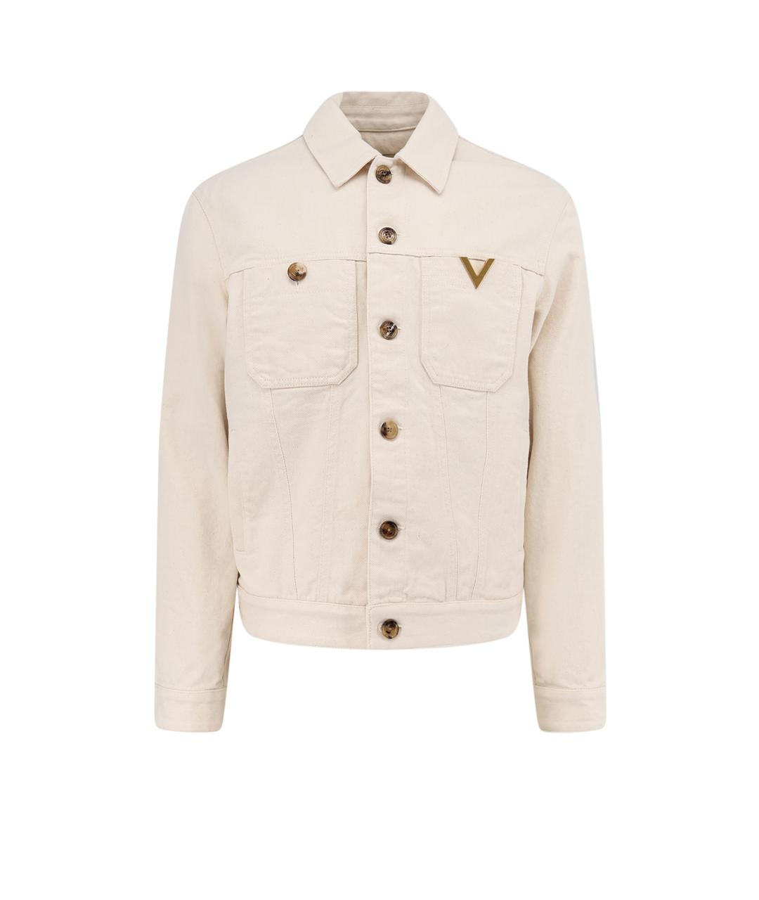 VALENTINO Бежевая хлопковая куртка, фото 1