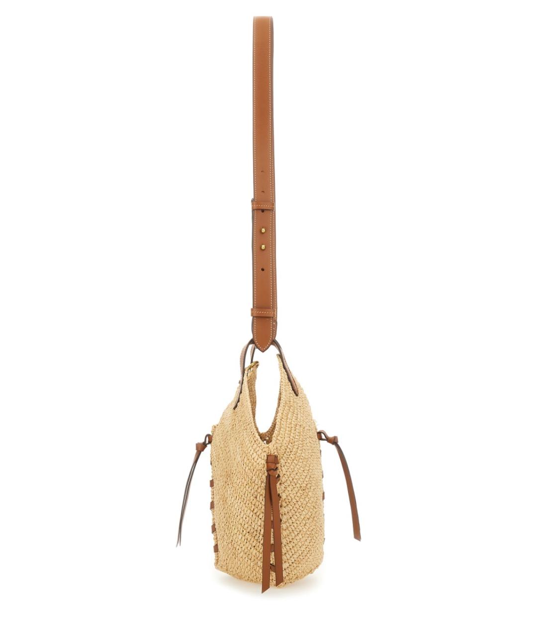 ISABEL MARANT Бежевая пелетеная сумка через плечо, фото 4