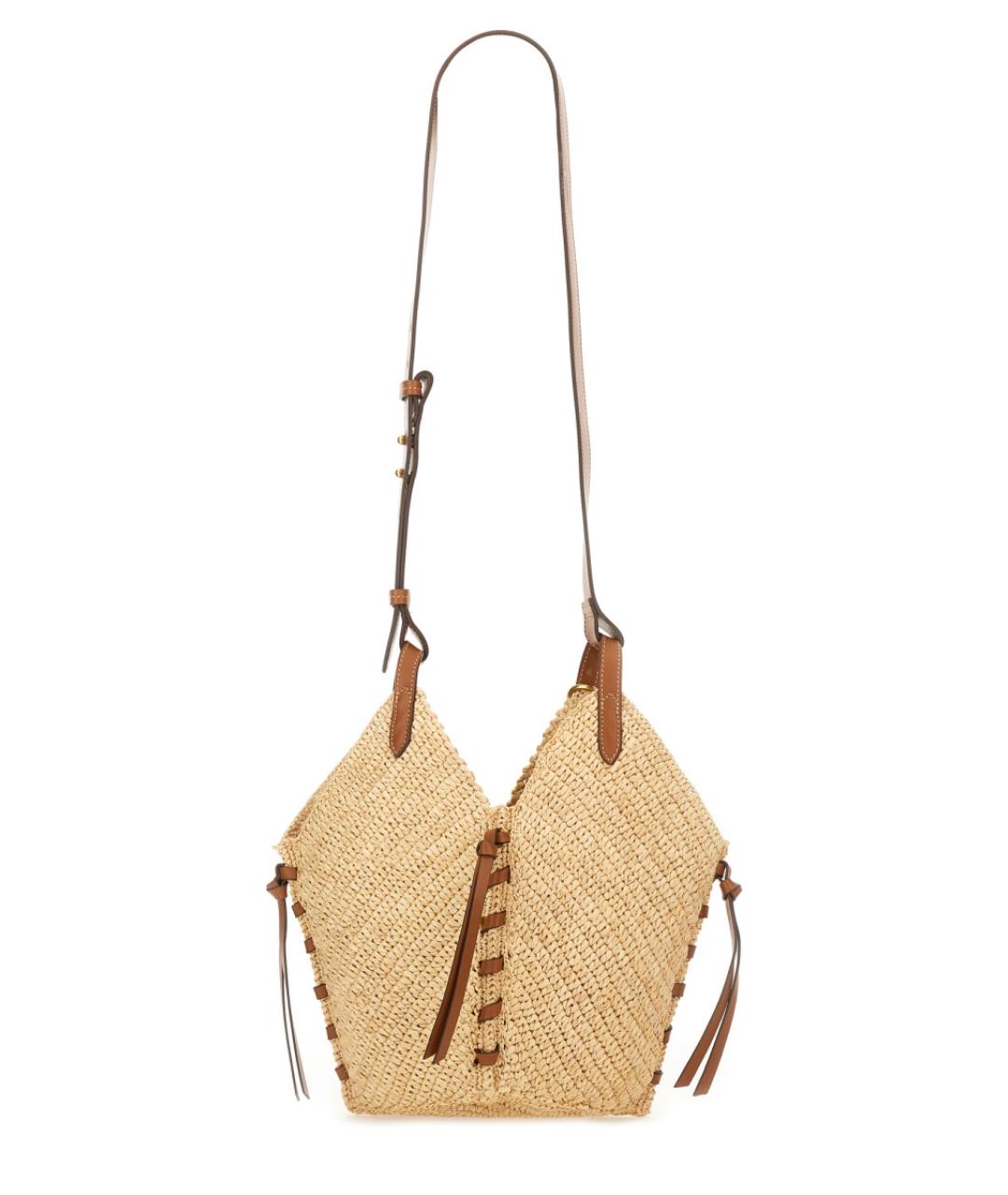 ISABEL MARANT Бежевая пелетеная сумка через плечо, фото 3