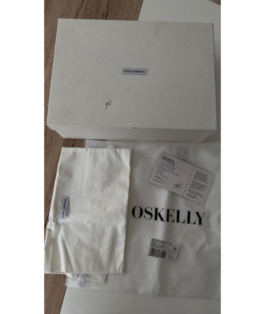 DOLCE&GABBANA Черные кожаные ботинки, фото 6