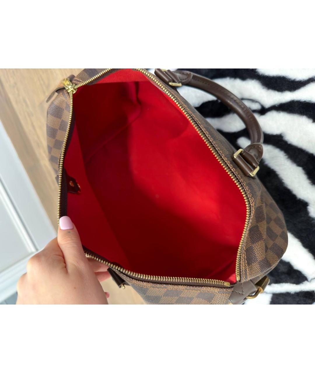 LOUIS VUITTON Коричневая сумка с короткими ручками, фото 7