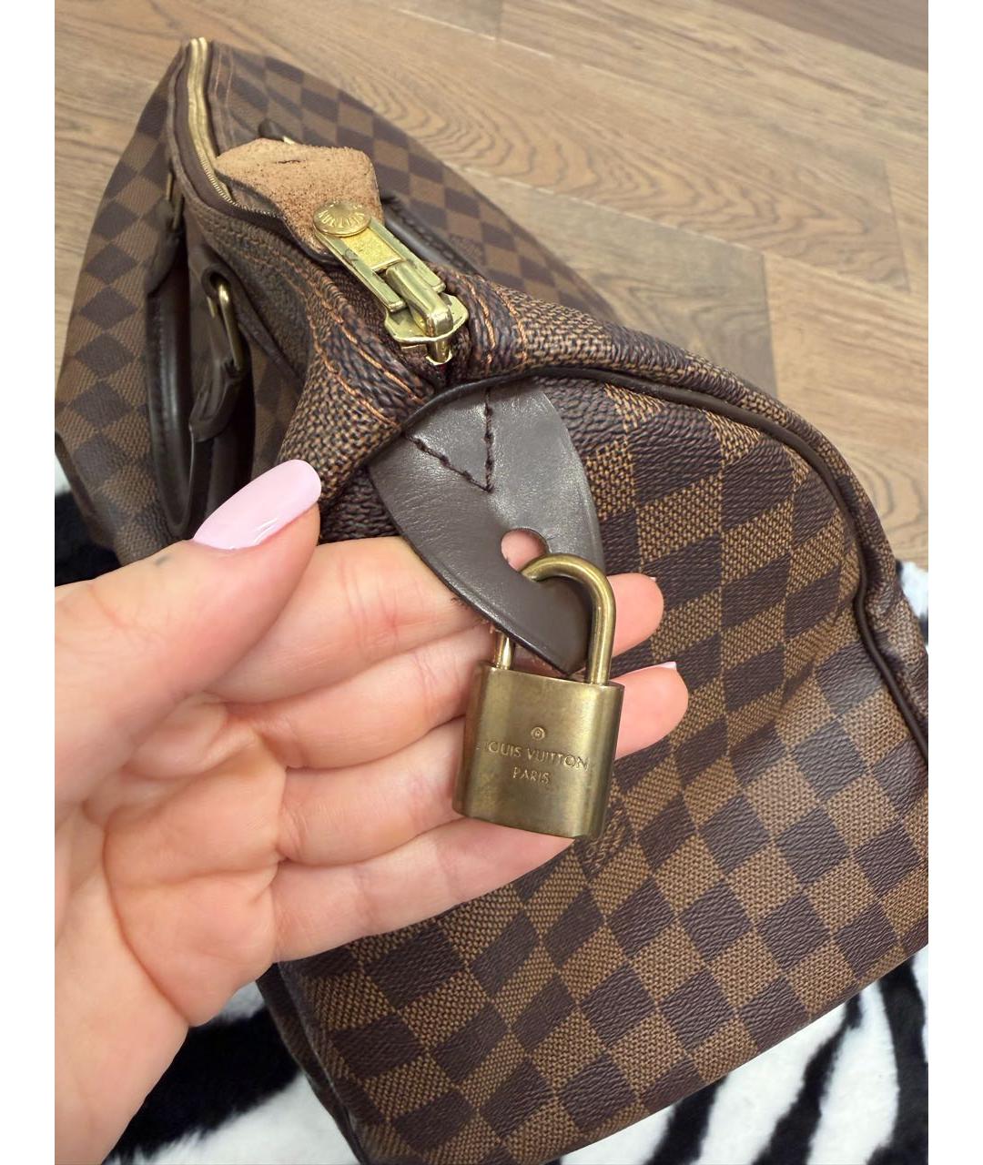 LOUIS VUITTON Коричневая сумка с короткими ручками, фото 8