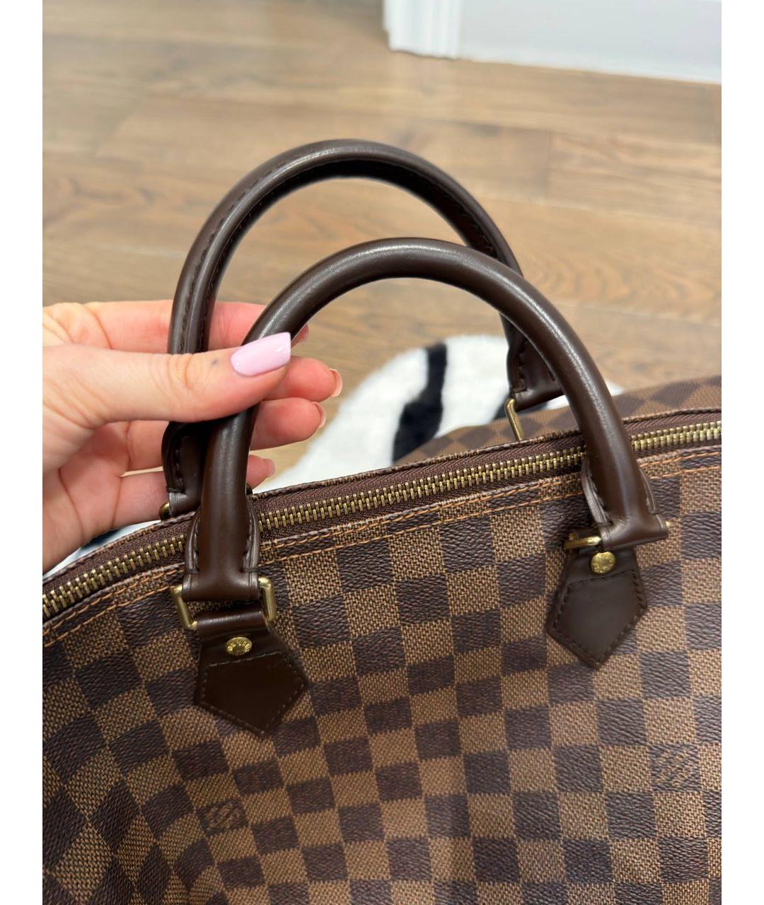 LOUIS VUITTON Коричневая сумка с короткими ручками, фото 5