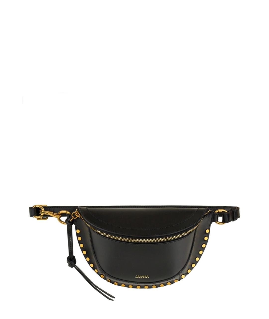 ISABEL MARANT Черная кожаная поясная сумка, фото 1