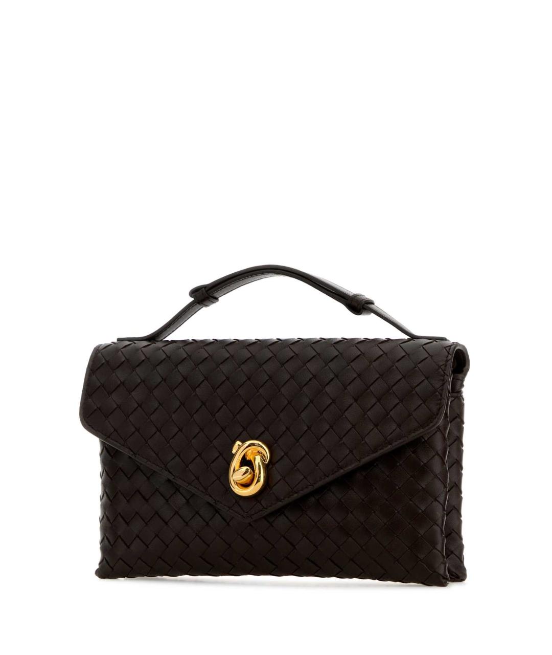 BOTTEGA VENETA Коричневая кожаная сумка с короткими ручками, фото 2