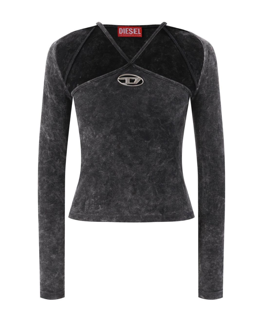 DIESEL Антрацитовый хлопковый кардиган, фото 5