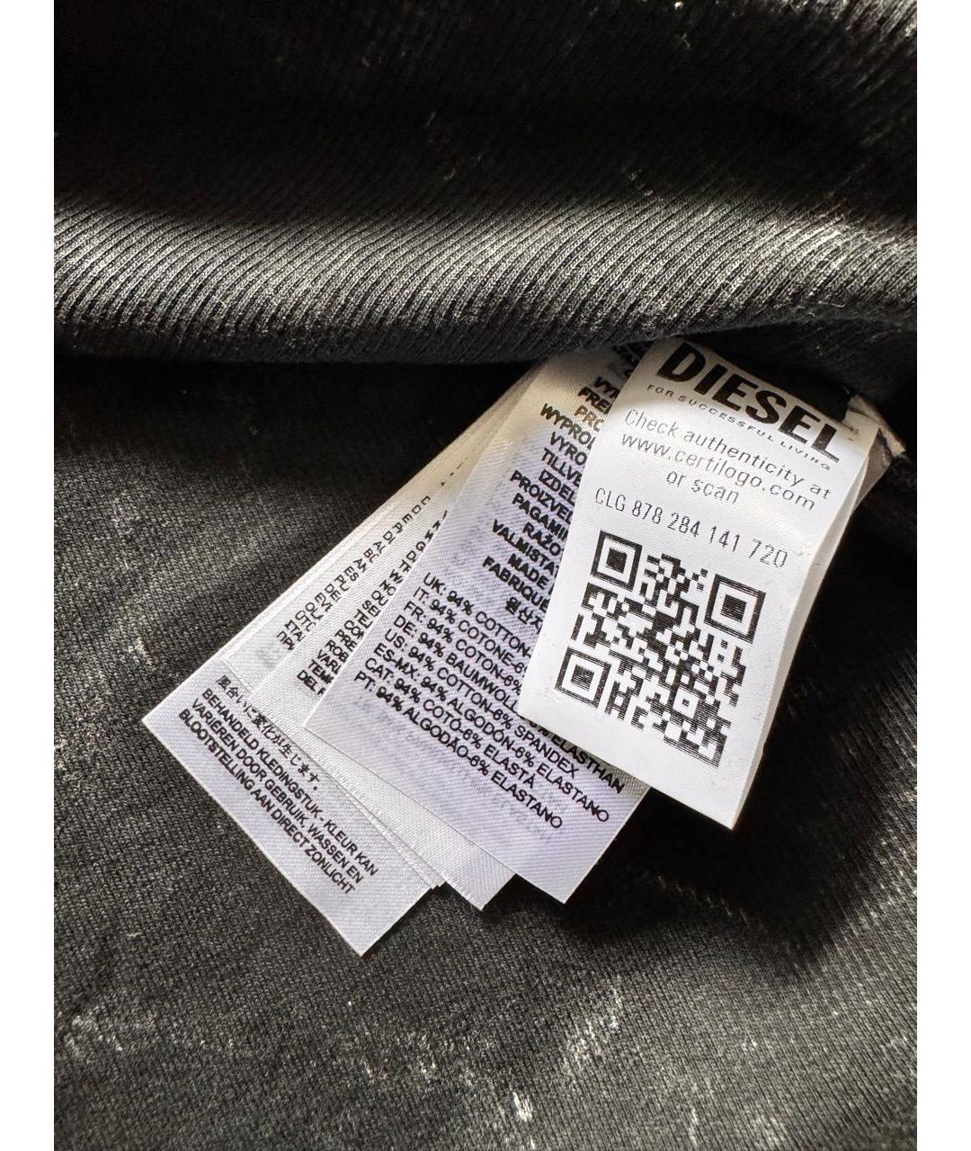 DIESEL Антрацитовый хлопковый кардиган, фото 7