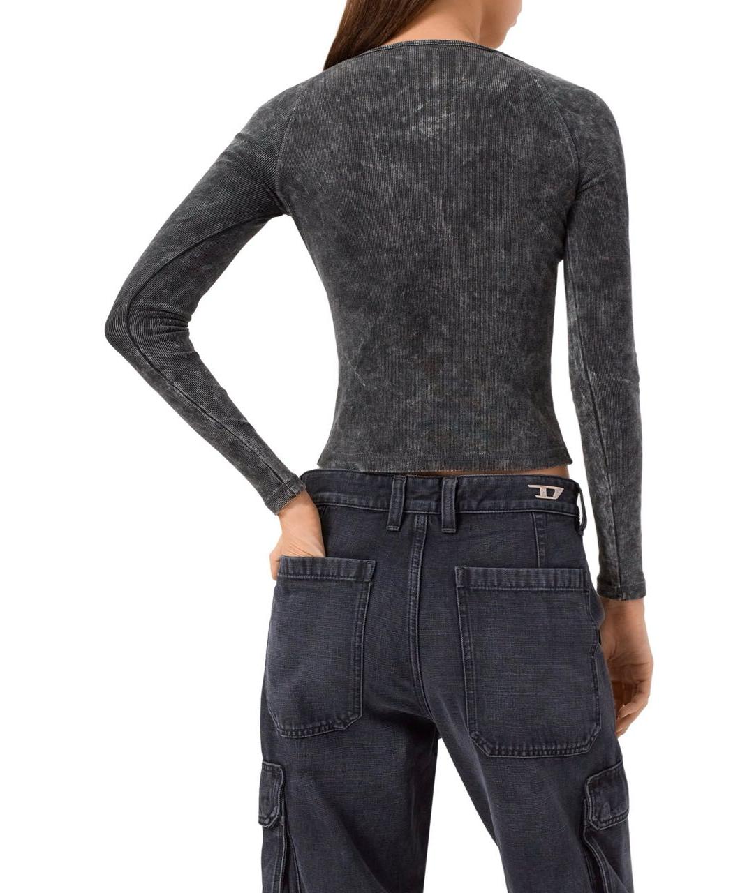 DIESEL Антрацитовый хлопковый кардиган, фото 3