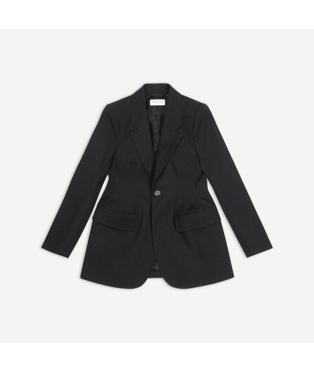 BALENCIAGA Черный шерстяной жакет/пиджак, фото 5