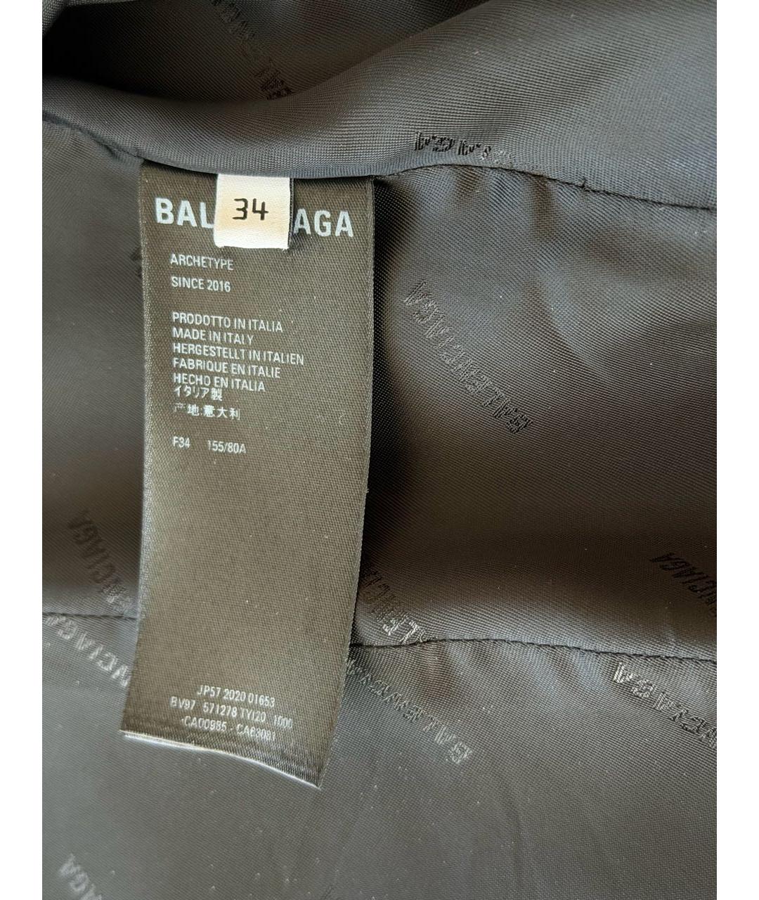 BALENCIAGA Черный шерстяной жакет/пиджак, фото 4