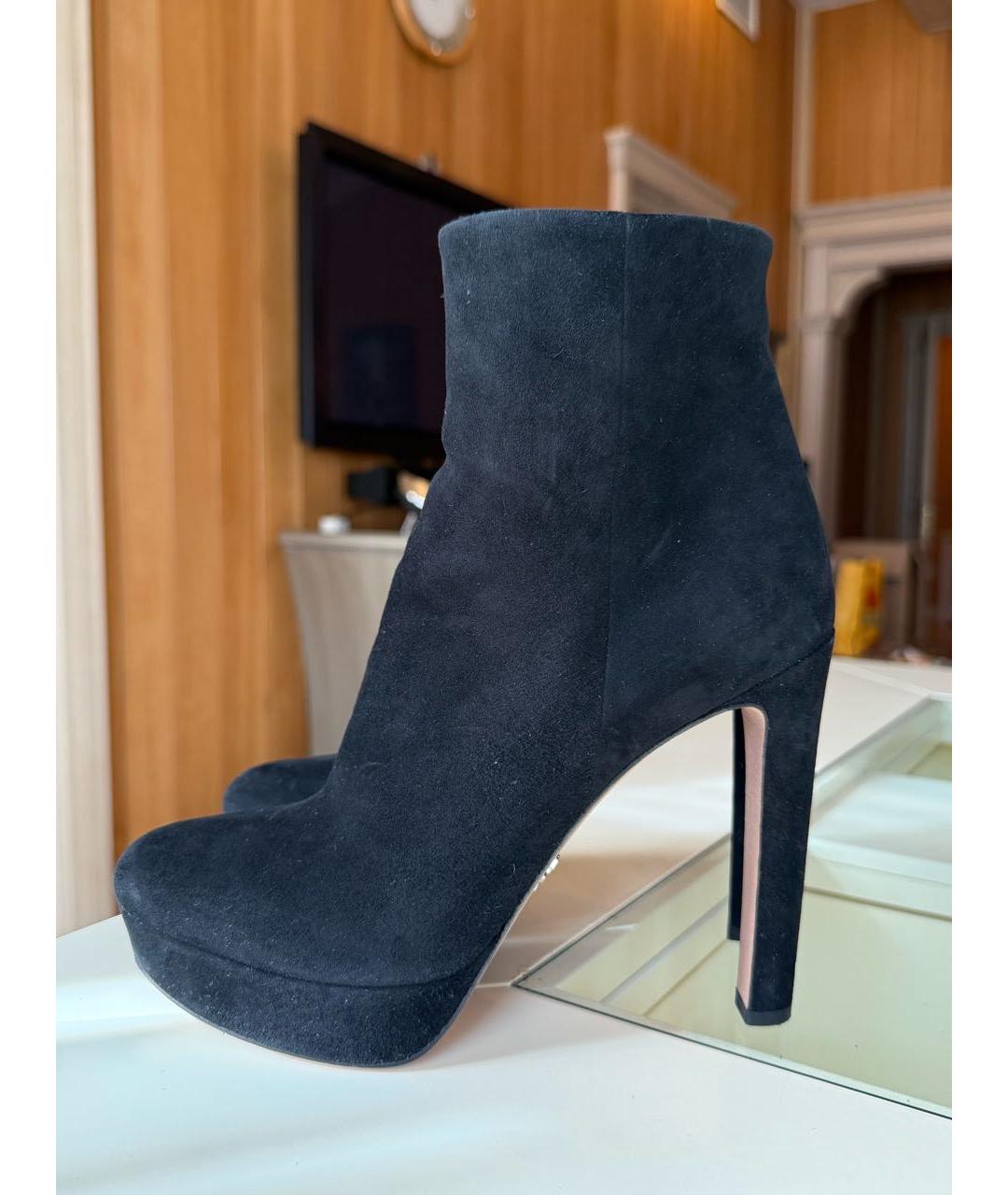 PRADA Черные замшевые ботильоны, фото 2